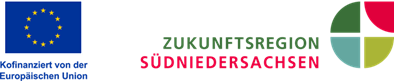 Logo Kofinanziert von der Europäischen Union und Logo Zukunftsregion Niedersachsen